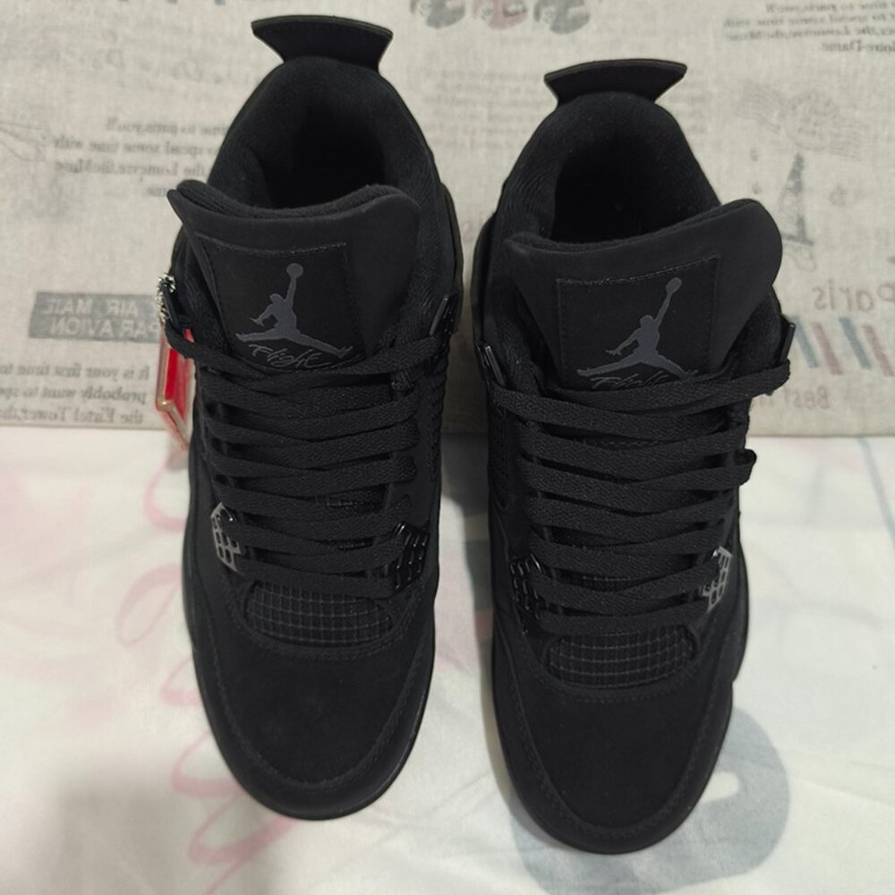 Jordan 4 All Black Basketball Shoes - Picture 2 of 10